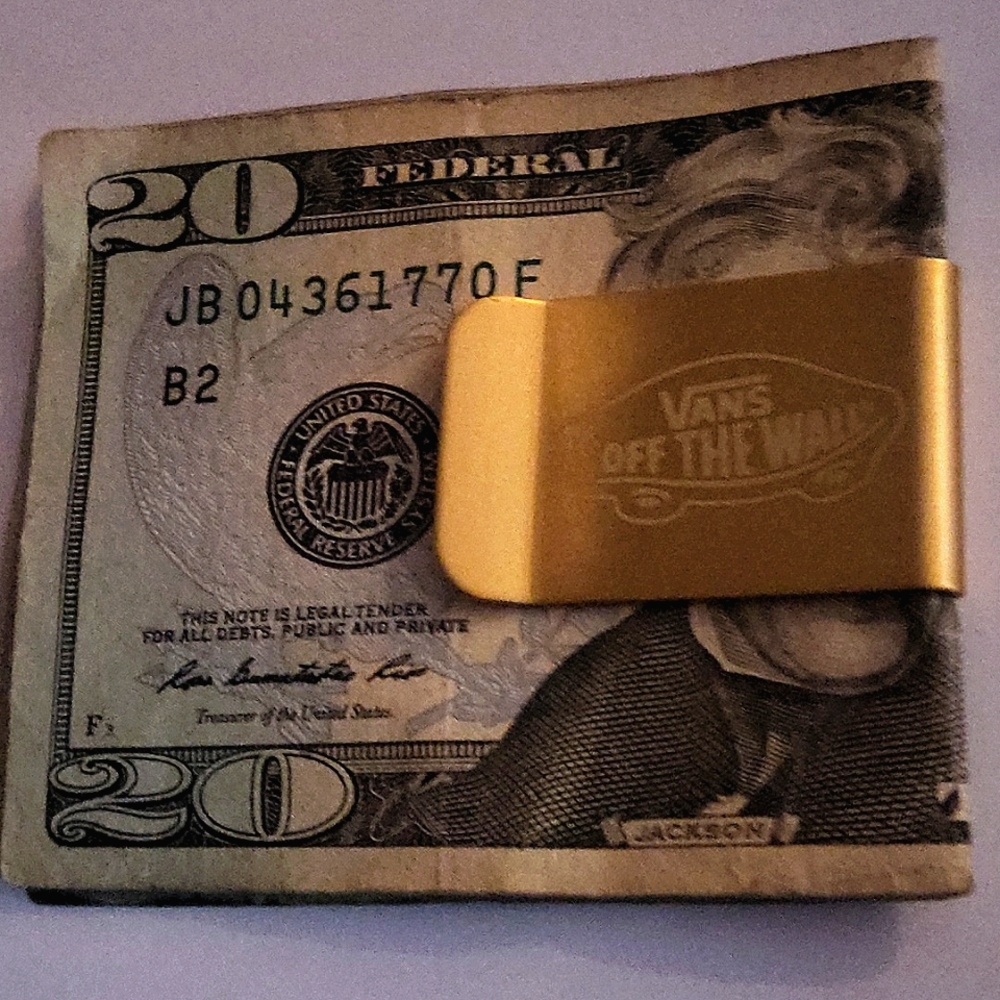 VAN MONEY CLIP 💰ANTIQUE BRASS ..OS